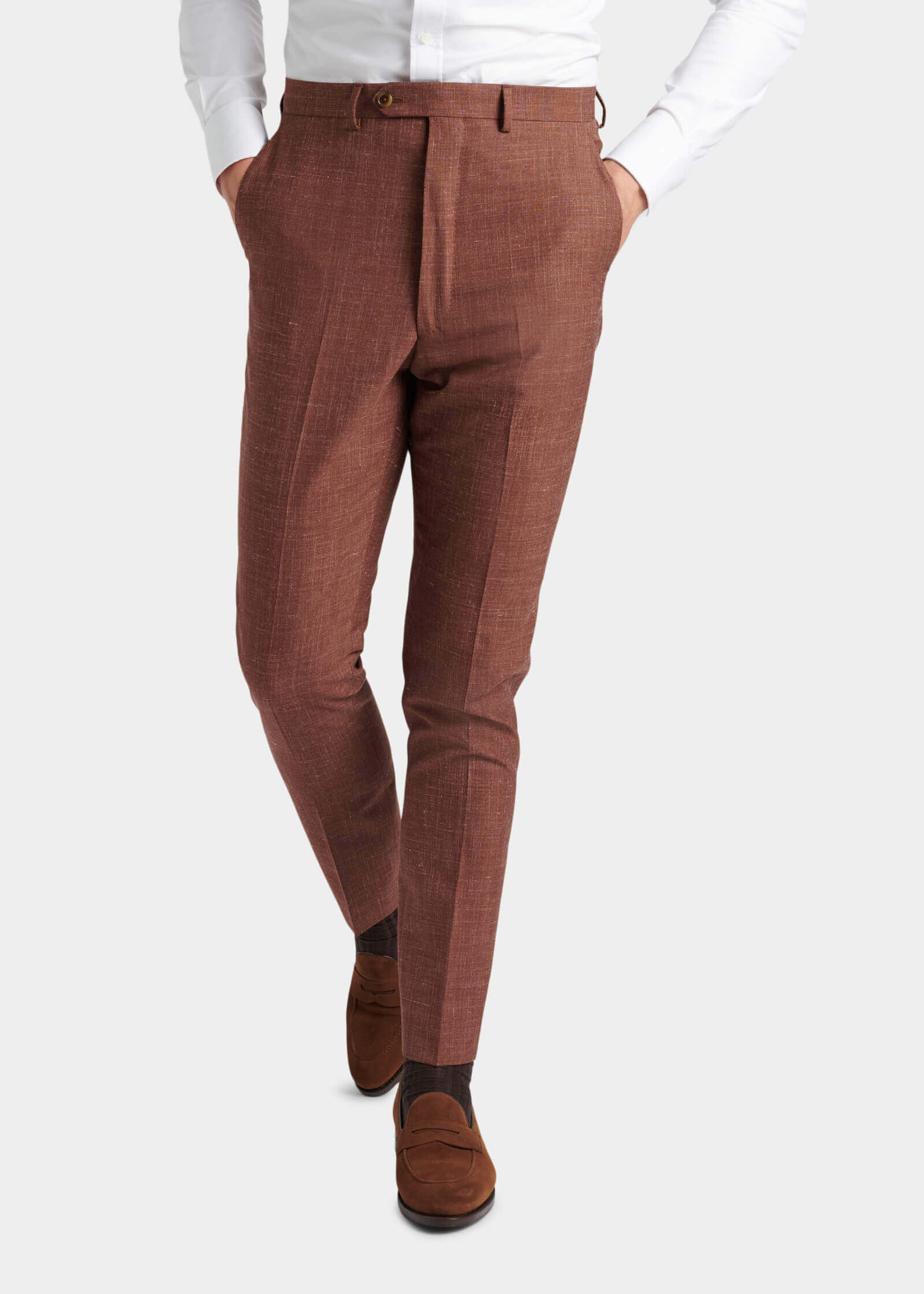 Light Grey Drawstring Ames Trousers in Pure S120s Tropical Wool   SUITSUPPLY US